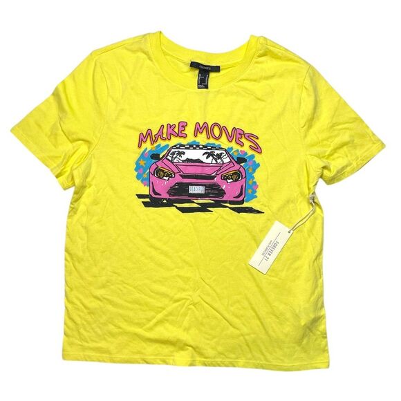 NWT Forever 21 Women’s “Make Moves” Graphic Tee | Size Medium - Picture 2 of 3